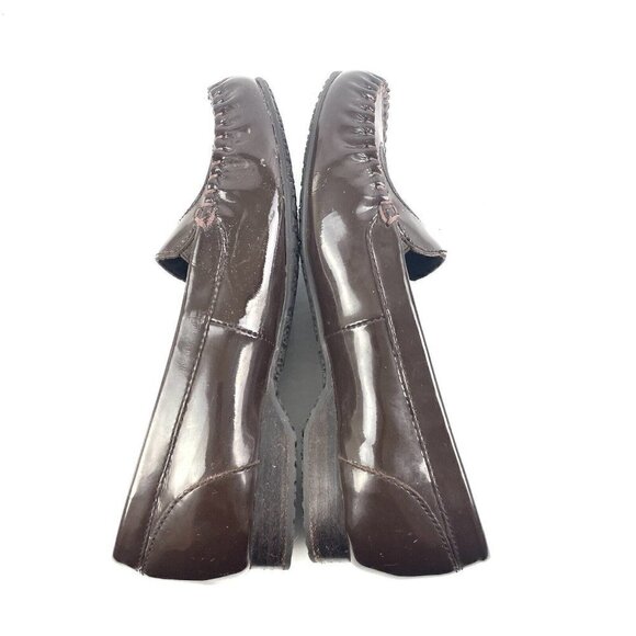 Taos Soulmates Shoes 6 Brown Patent Leather Hearts Loafer Slip On Womens - Picture 7 of 9